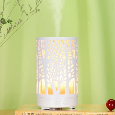 

Byikun Retro-Style Aromatherapy Humidifier with Colorful Lights 200ml Wood Grain Design Large Capacity Features Humidification Skin Care Decorative Lighting Purification Stress Relief