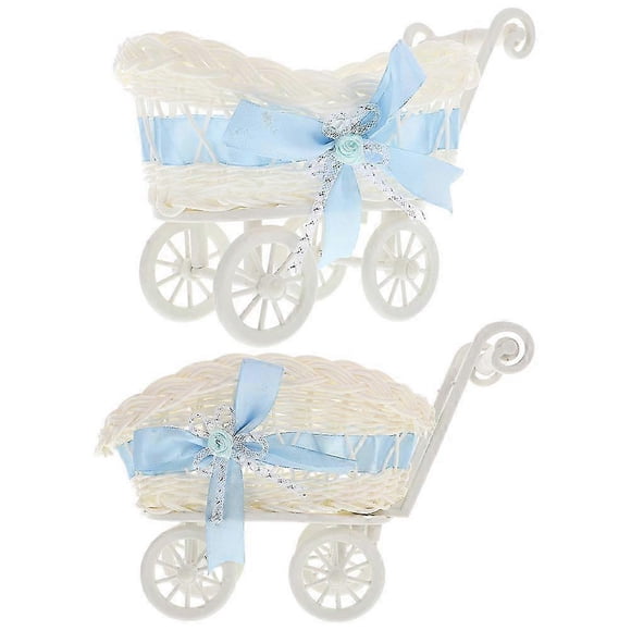 2pcs Cart Design Storage Basket Candy Holder Baby Shower Wedding Party Gift Holder 26s