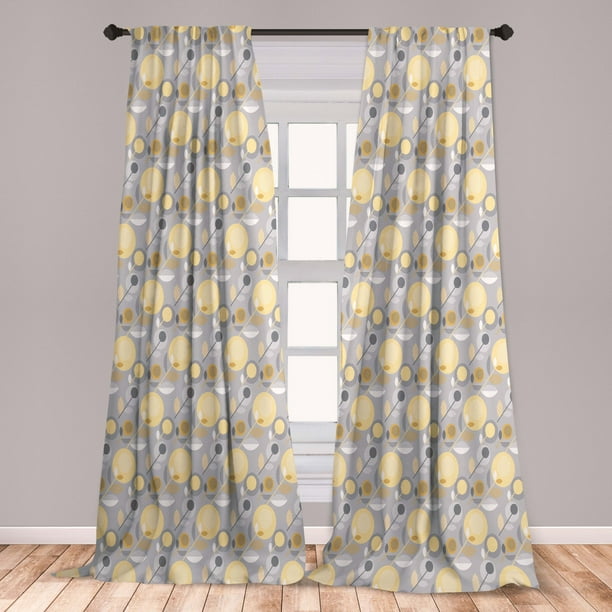 Yellow Flower Curtains 2 Panels Set Abstract Geometric 60 S - Pale Yellow Living Room Curtains Yellow Flower Curtains 2 Panels Set Abstract Geometric 60 S - Pale Yellow Living Room Curtains
