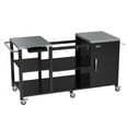 thumbnail image 2 of GDLF Table Compatible with Big Green Egg Grill Heavy Duty Metal Green Egg Stand with Accessories Storage, 2 of 7