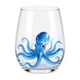 thumbnail image 2 of Kiddiway Glass Tumbler Featuring Turtle Octopus Art - Handleless Wine Cup Style, Great for Casual Dining, Parties, and Outdoor Entertaining, 2 of 8
