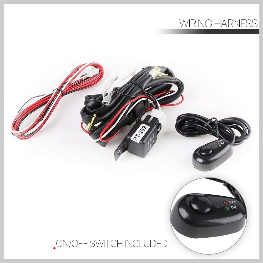 DNA Motoring 6" Round Black Stone Guard Yellow Fog Light Pair off-Road Super 4X4 Work Lamp w/Wiring+Switch