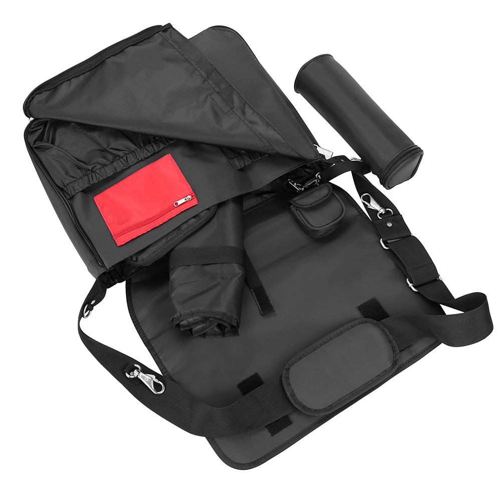 Large Durable Lightweight Diaper Bag Messenger Style with Matching Pad and Insulated Bottle Carrier
