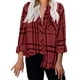 thumbnail image 5 of Sonducket Camisa de mujer con cuello en V a rayas adorables blusas elegantes camisas de compras Type4 NO4, 5 of 6