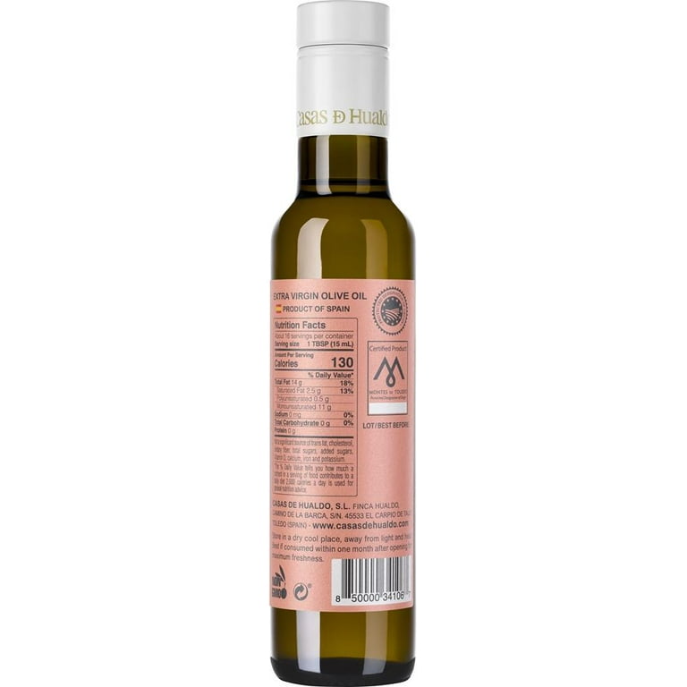 Casas De Hualdo Single Varietal Cornicabra Extra Virgin Olive Oil, 8.5 oz  (Pack of 6)