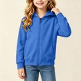 thumbnail image 6 of Jalioing Zipper Up Hoodies for Kids Fall Solid Casual Long Sleeve Sweatshirt Jacket Boys Girls Outerwear with Pocket, 6 of 7