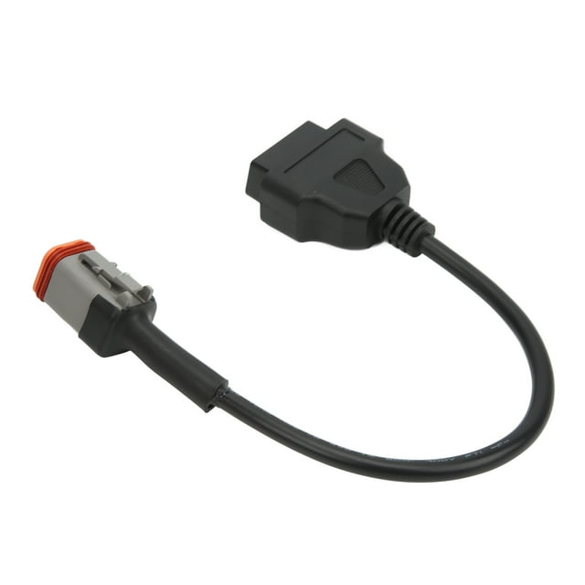 OBDII 6 Pin Scanner Cable, OBD2 Diagnostic Adapter Durable Flexible For Motorcycle