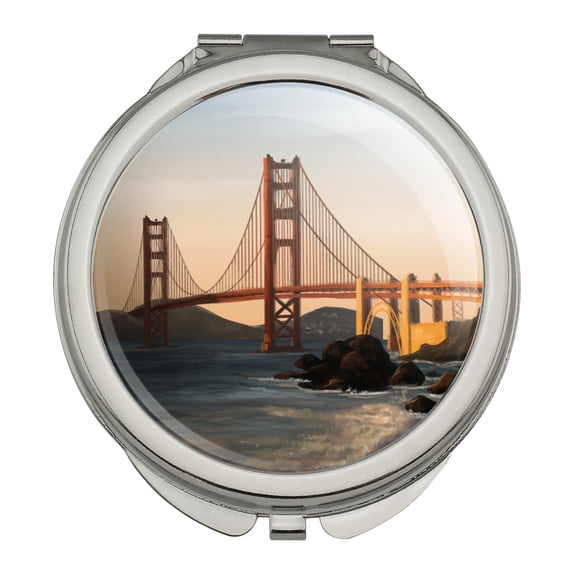 Golden Gate Bridge San Francisco Compact Travel Purse Handbag Makeup Mirror