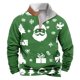 thumbnail image 1 of Sudadera sin capucha para hombre, informal, a la moda, con cuello alto, estampado, con cremallera, jersey de manga larga, blusa de poliéster para hombre, 1 of 3