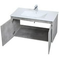 thumbnail image 3 of 36 inch Single Bathroom Floating Vanity in Concrete Grey, 3 of 14