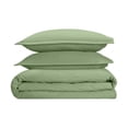 thumbnail image 2 of 300 Thread-Count 100% Egyptian Cotton 3 Piece Duvet Cover and Pillow Shams, Premium Hotel Comforter Quilt Cover Sateen Weave with Zipper Closure, Corner-Ties - Full, Sage, 2 of 7