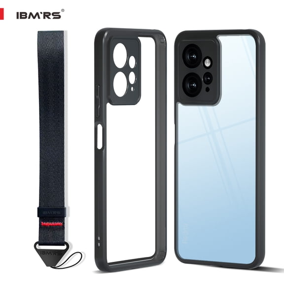 ibmrs For Xiaomi Redmi Note 12 4G Case, Translucent Slim Shockproof Phone Cover (Camo Black)