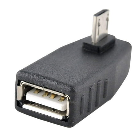 Small Tube Adapter - (TM) Right Angle Micro USB 2.0 Host Mode OTG (on-the-go) Cable Flash Drive SD T-Flash Card Adapter For Walmart Kindle Fire HD 8.9