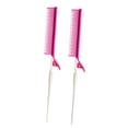 thumbnail image 3 of Peine para resaltar Yinane Peine de cola con Clip para resaltar cabello láminas recortar volumen salón mujer rosa blanco, 3 of 8