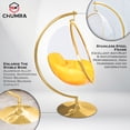 thumbnail image 3 of SK CHUMRA Contemporary Modern Acrylic Solid Bubble Chair "with" Stand, Gold, 3 of 9