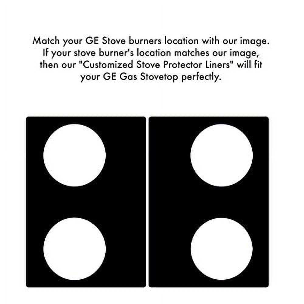 Stove Protector Liners Compatible with GE Stoves, GE Gas Ranges - Customized - Easy Cleaning Liners for GE Compatible Model JGP3530SLSS-A