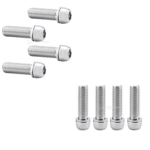 8 Piezas Tornillos de Bicicleta Tornillos de Jaula de Botella de Agua Tornillos de Enchufe Herramienta de Ciclismo M7 de Calidad Resistente a La Soledad Tornillo del vástago de la bicicleta