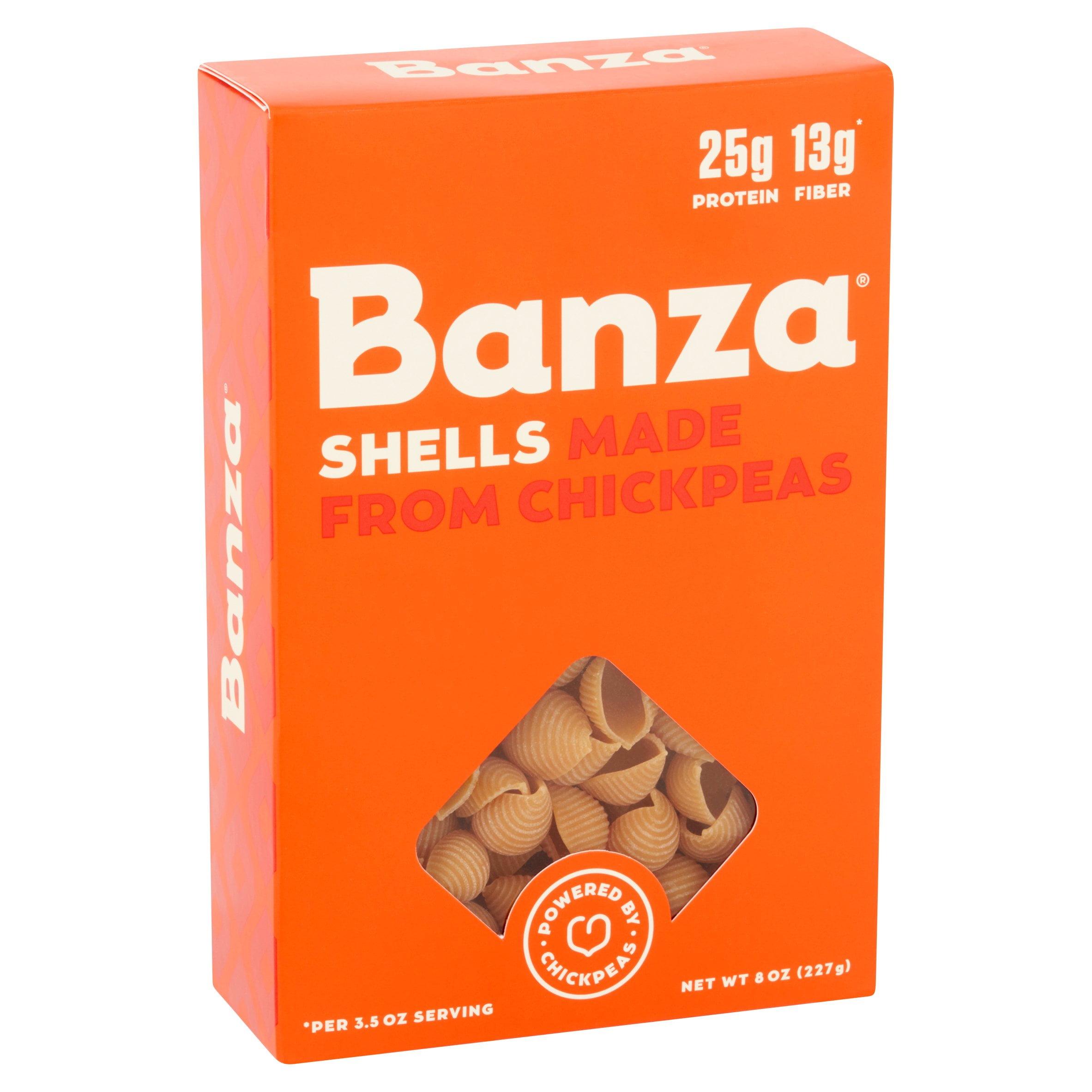 Banza Shells Made from Chickpeas Pasta, 8 oz, 6 pack