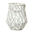 thumbnail image 1 of Candelabro colgante con asa, decoración tejida, estilo rústico bohemio, para el hogar, linterna, jaula para Navidad, decoración de la repisa del patio Altura 28cm, 1 of 8