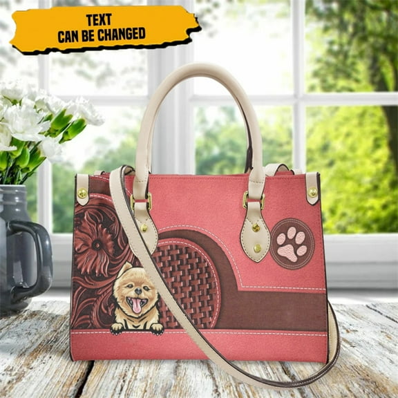 Cute Pomeranian Pattern Design Women Tote Bags Woman Leather for Ladies Female Casual Small Messenger Bags Mujer