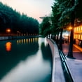 thumbnail image 2 of Glass City - City Scene Canvas Wall Art, 2 of 2