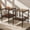 Brown + Walnut + Black, variant on Set of 2 Rectangle End Table, Nightstand with Brown Tempered Glass Tabletop & White MDF layer, Modern Side Table for Living Room, Bedroom
