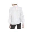 thumbnail image 2 of Max Studio London Womens Choker Peasant Blouse, Off-White, Medium, 2 of 2
