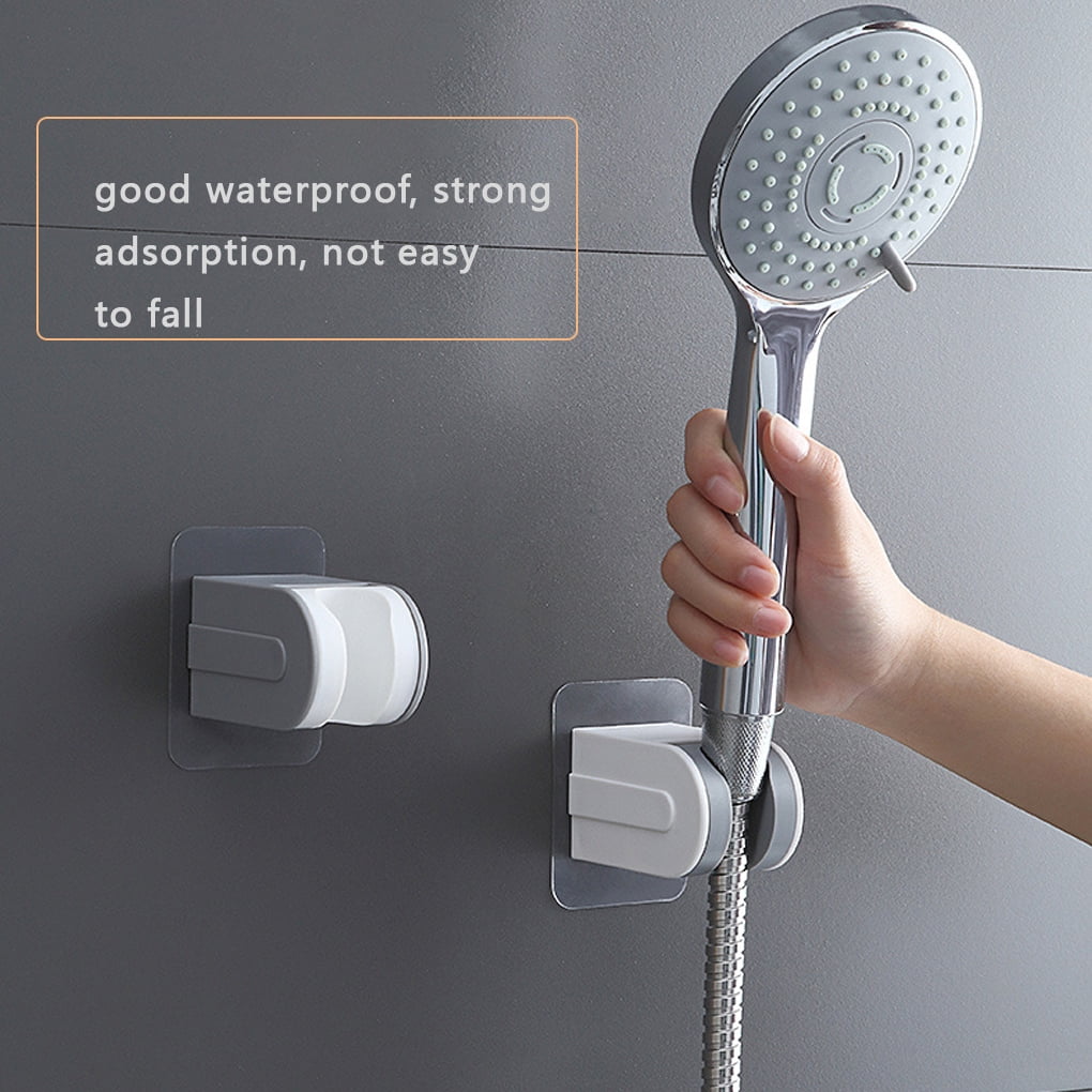 Bath EE_ Bathroom Plastic Strong Suction Cup Wall Mounted Shower Head