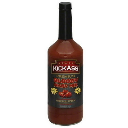 ***Discontinued by Kehe 06.10***KickAss Thick & Spicy Premium Bloody Mary Mix, 32 fl oz, (Pack of 12)