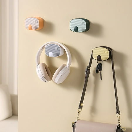 

Wanwan Bag Wall Hook Punch-free No Drilling Strong Bearing Capacity Great Stickiness Self-adhesive Hook Clothes Keep Neat Key Chain Storage Hook Household Stuff