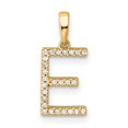 thumbnail image 1 of Diamond2Deal 14K Pendentif Initiale Lettre E en Or Jaune pour Femmes (L -0.63 Pouce), 1 of 4