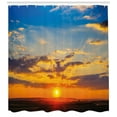 thumbnail image 3 of Ambesonne Yellow and Blue Shower Curtain, Dramatic Sunset, 69"Wx75"L, Orange Blue, 3 of 3