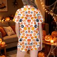 thumbnail image 6 of Halloween Pajamas Kids Size 7-8 Years Childrens Casual Loungewear Short Sleeve Top and Shorts Cozy Set Pjs for Boys White, 6 of 6