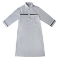 thumbnail image 2 of EnJoCho Boys Arabic Thobe Solid Long Sleeve Musli𝗆 Kaftan Robe Crew Collar Button Islami𝖼 Ramadan Eid Outfit Traditional 𝖢ostume, 2 of 9