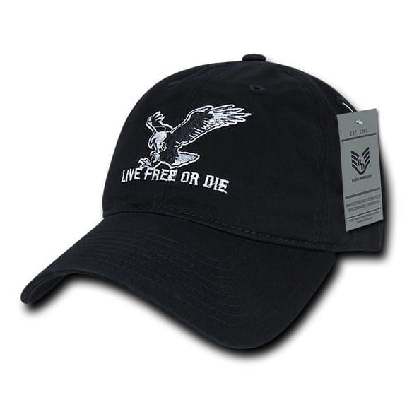 Rapid Dominance A03 - Polo Style USA Caps-Live Free or Die Blk
