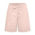 thumbnail image 5 of kaondbfi Shorts for Women Trendy, Solid Color High Waist Casual Pants Elastic Waist Loose Shorts, 5 of 9