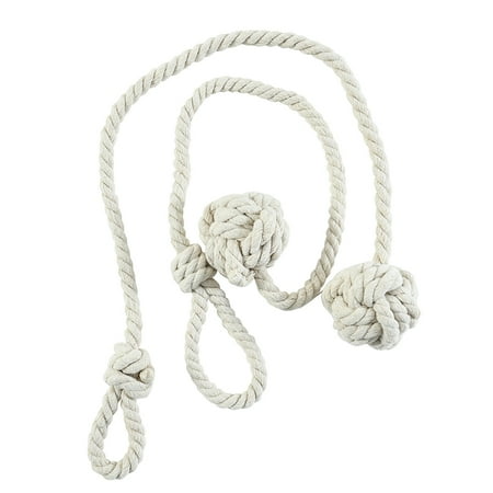 1pair Curtain Tiebacks Rope Round Finial Drapery Tie Bakes