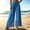 Blue, variant on Elvqul Womens Wide Leg Pants Elastic Waist Trousers Pull On Loose Fashion Solid Pants for Women Summer Fall