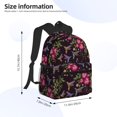 thumbnail image 4 of Picia Flowers And Humming Bird1 Large Capacity Backpack Classic Style Backpack Casual Backpack Water-Resistant School Work Travel Outdoor Backpack, 4 of 8
