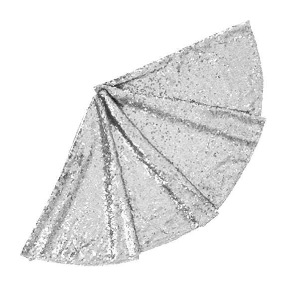 Christmas Small Tree Skirt, 36 Inch Sequin Tree Skirt Silver