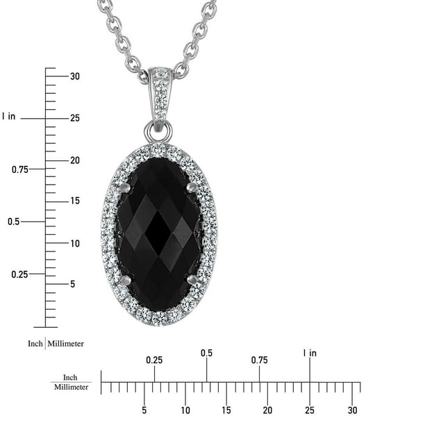 Treated Onyx & Lab Created White Sapphire Dangle Earrings