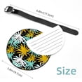 thumbnail image 5 of 2Pcs Leather Round Maple Cruise Luggage Tag with Privacy Cover and Name ID Tag - Suitable for Travel Handbags Backpacks School Bags Luggage Tags, 5 of 7