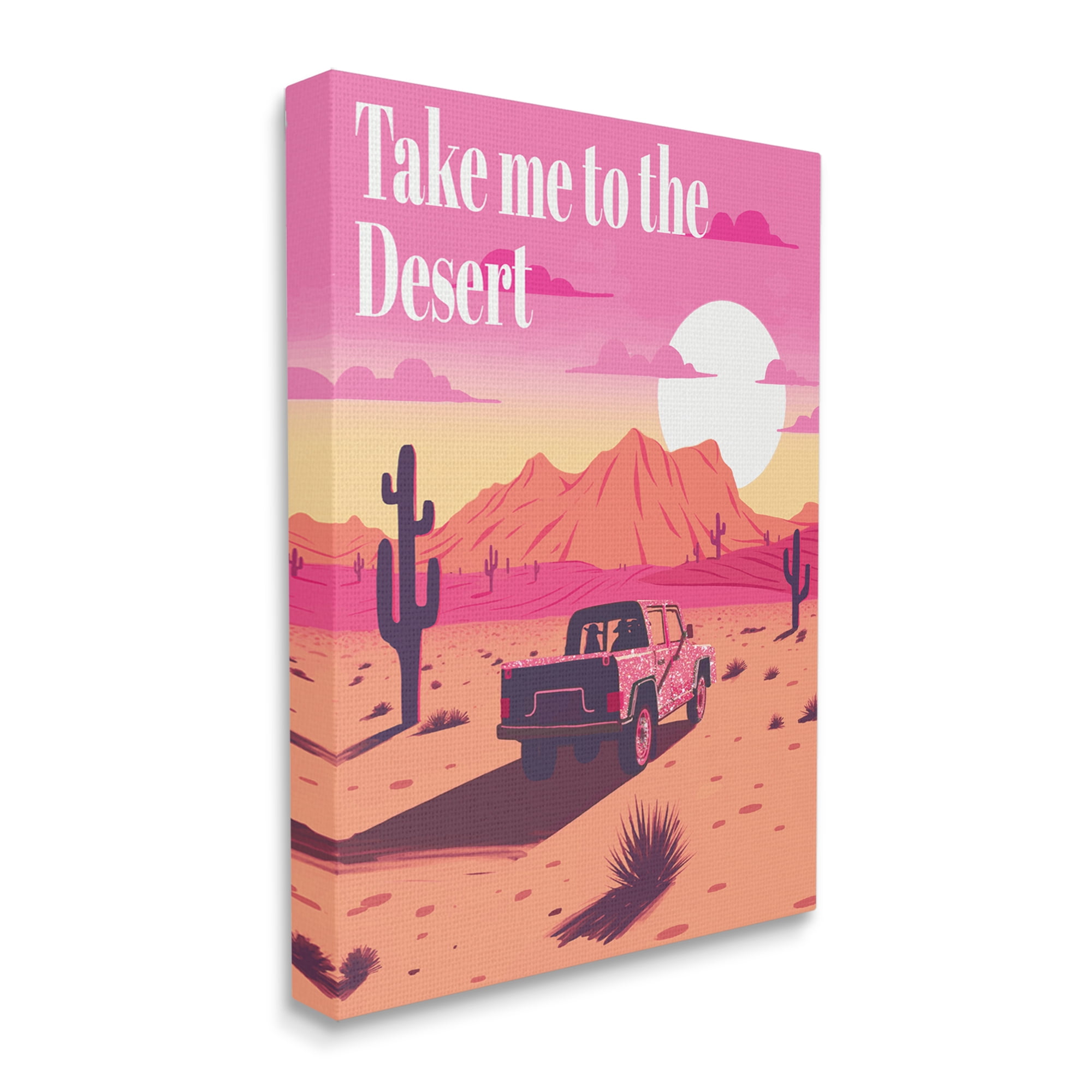 Stupell Industries Desert Scenery & Phrase Landscape Painting Gallery Wrapped Canvas Art Print Wall Art, 24 x 30