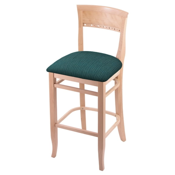 3160 25" Counter Stool with Natural Finish and Graph Tidal Seat