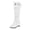White, variant on Fesfesfes Tall Boots for Young Ladies Warm Solid Knee High Boots Round Toe Lace Bandage Booties High Heel Boots Shoes US:7(39)