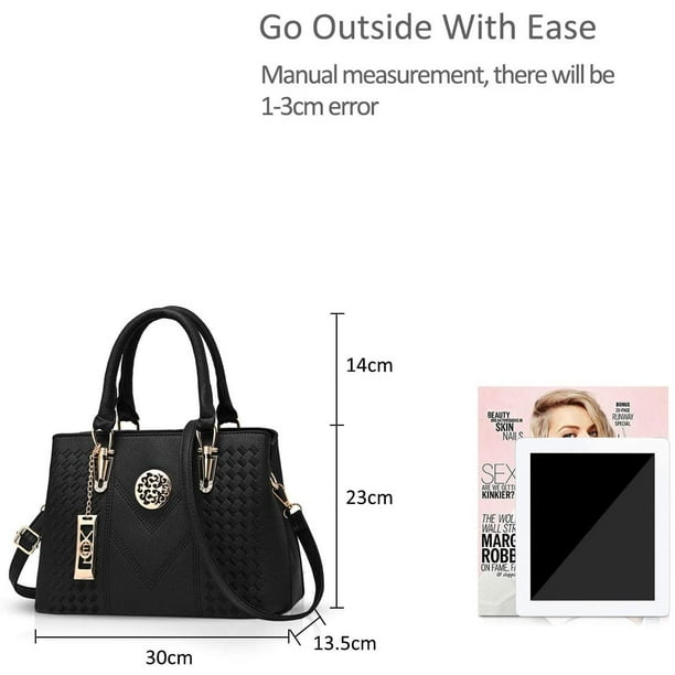 Ygcanago Women s Handbags Handbags Top Handles Shoulder Bags Crossbody Bags Classic Handbags By Women Black Black