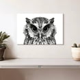 thumbnail image 2 of Elephant Stock Bewitching Owl Wall Art - Horizontal Canvas Wall Art - Living Room Wall Decor - Animal Canvas - Black And Gray Decor - 12" x 8", 2 of 8