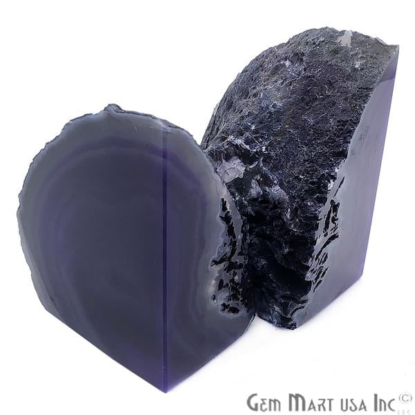 Purple Agate Bookends, Rock Formation, Large Geode Bookends, Bookends 34 Inches