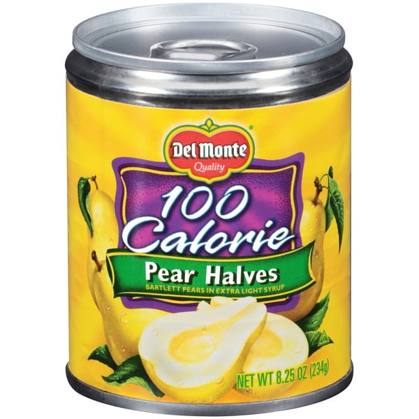 Del Monte 100 Calorie Bartlett Pear Halves in Extra Light Syrup, 8.25