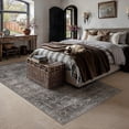 thumbnail image 5 of BERTHMEER 8'x10' Area Rugs for Living Room Bedroom Vintage Brown Carpets Kitchen Office Machine Washable Farmhouse Dining Room Oriental Rugs Non Slip Traditional Distressed Rugs, 5 of 9